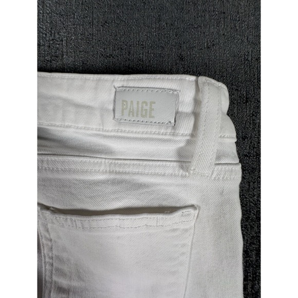 PAIGE Skyline Ankle Peg Skinny Jeans Womens Size 26 Optic White Denim Low Rise - Picture 9 of 9
